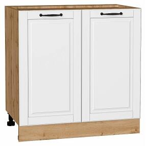 Шкаф нижний с 2-мя дверцами Дублин Special White/Дуб Вотан 816*800*478