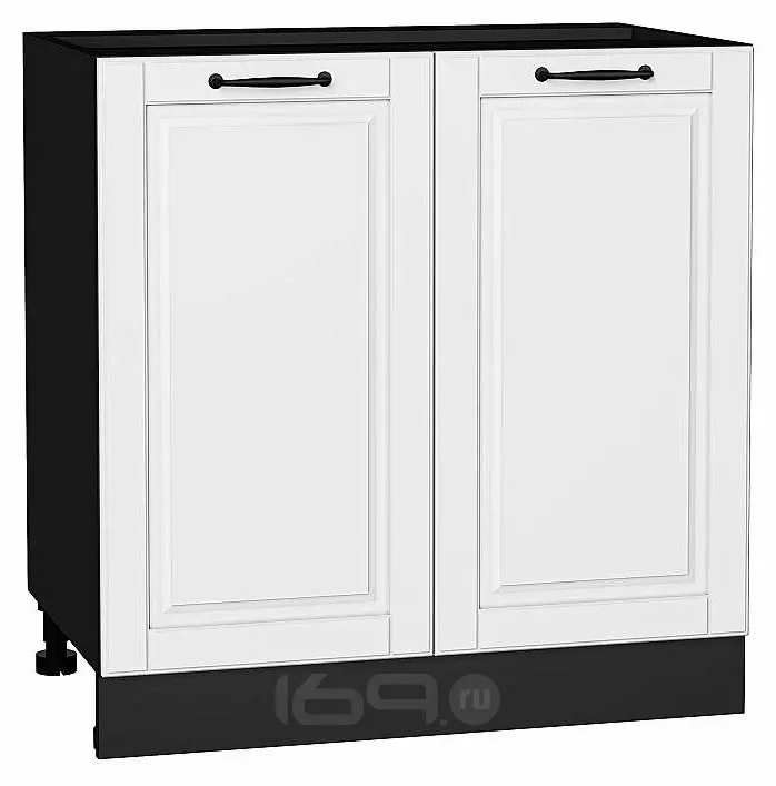 Шкаф нижний с 2-мя дверцами Дублин Special White/Graphite 816*800*478