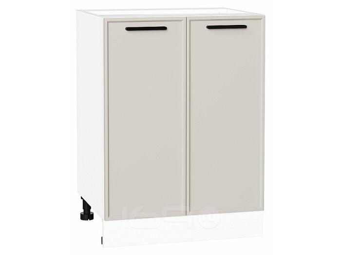 Шкаф нижний с 2-мя дверцами Фрейм Cream Silk Белый 816*600*484