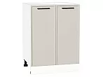Шкаф нижний с 2-мя дверцами Фрейм Cream Silk Белый 816*600*484