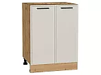 Шкаф нижний с 2-мя дверцами Фрейм Cream Silk Дуб Вотан 816*600*484