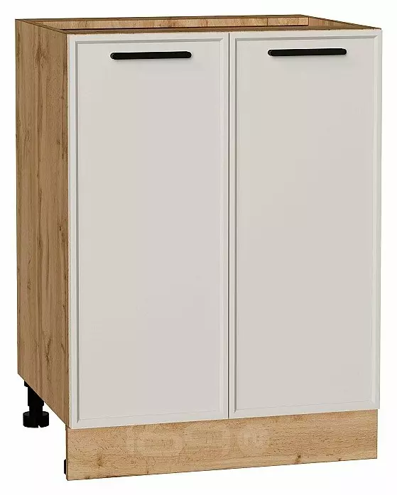 Шкаф нижний с 2-мя дверцами Фрейм Cream Silk Дуб Вотан 816*600*484