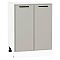 Шкаф нижний с 2-мя дверцами Фрейм Grey Silk Белый 816*600*484 Шкаф нижний с 2-мя дверцами Фрейм Grey Silk Белый 816*600*484