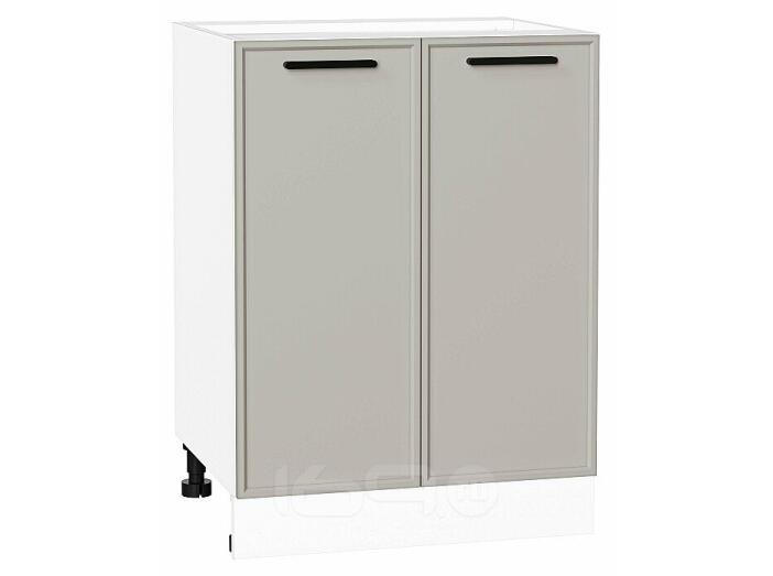 Шкаф нижний с 2-мя дверцами Фрейм Grey Silk Белый 816*600*484