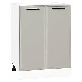 Шкаф нижний с 2-мя дверцами Фрейм Grey Silk Белый 816*600*484