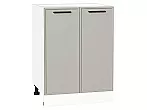 Шкаф нижний с 2-мя дверцами Фрейм Grey Silk Белый 816*600*484