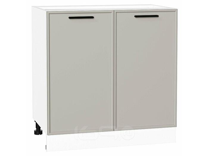 Шкаф нижний с 2-мя дверцами Фрейм Grey Silk Белый 816*800*484