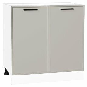 Шкаф нижний с 2-мя дверцами Фрейм Grey Silk Белый 816*800*484