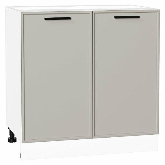 Шкаф нижний с 2-мя дверцами Фрейм Grey Silk Белый 816*800*484