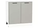 Шкаф нижний с 2-мя дверцами Фрейм Grey Silk Белый 816*800*484