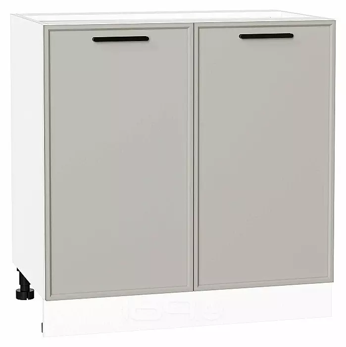 Шкаф нижний с 2-мя дверцами Фрейм Grey Silk Белый 816*800*484