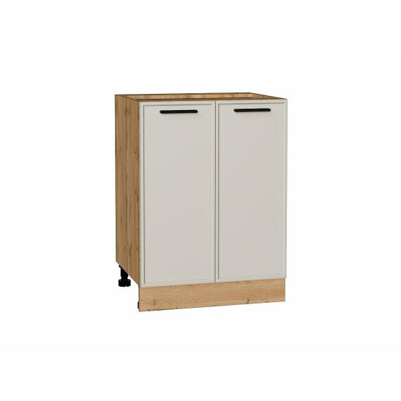 Шкаф нижний с 2-мя дверцами Фрейм Grey Silk Дуб Вотан 816*600*484