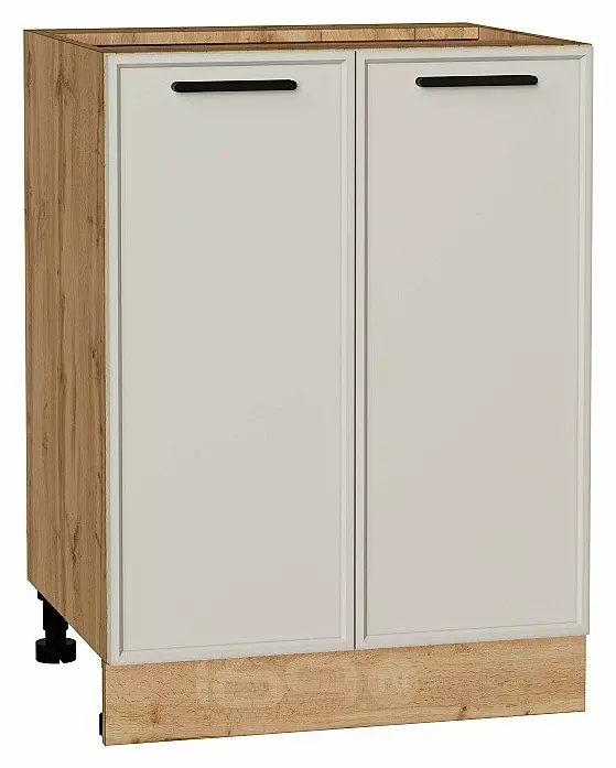 Шкаф нижний с 2-мя дверцами Фрейм Grey Silk Дуб Вотан 816*600*484