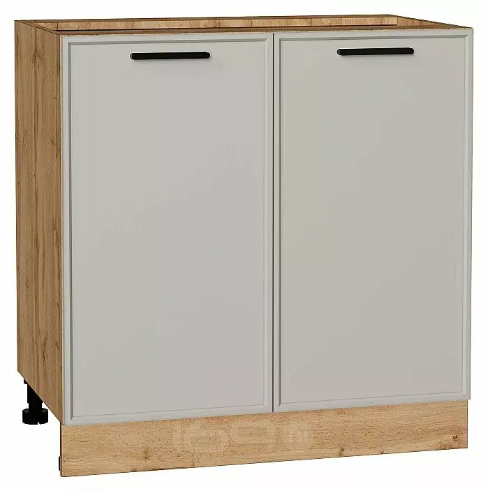Шкаф нижний с 2-мя дверцами Фрейм Grey Silk Дуб Вотан 816*800*484