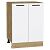 Шкаф нижний с 2-мя дверцами Фрейм White Silk Дуб Вотан 816*600*484