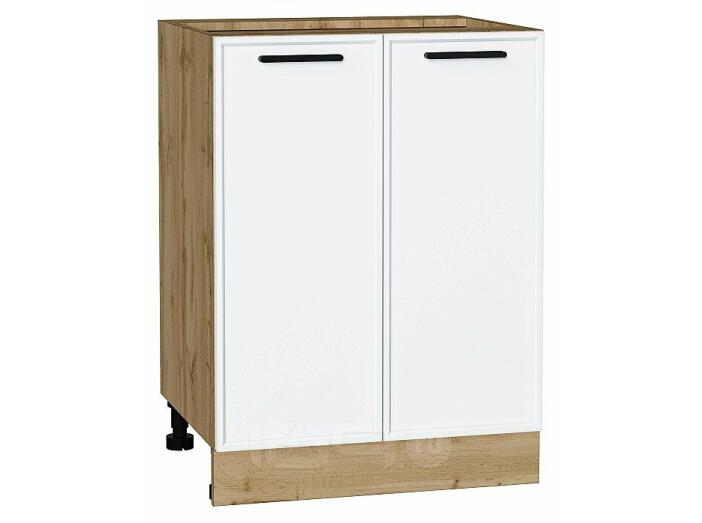 Шкаф нижний с 2-мя дверцами Фрейм White Silk Дуб Вотан 816*600*484