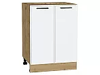 Шкаф нижний с 2-мя дверцами Фрейм White Silk Дуб Вотан 816*600*484