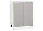 Шкаф нижний с 2-мя дверцами Фьюжн Silky Light Grey Белый 816*600*480