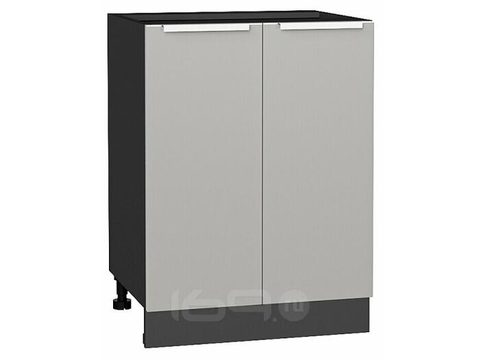 Шкаф нижний с 2-мя дверцами Фьюжн Silky Light Grey  Graphite 816*600*480