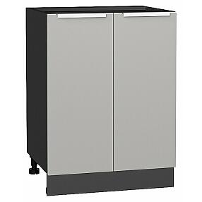 Шкаф нижний с 2-мя дверцами Фьюжн Silky Light Grey  Graphite 816*600*480