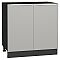 Шкаф нижний с 2-мя дверцами Фьюжн Silky Light Grey  Graphite 816*800*480 Шкаф нижний с 2-мя дверцами Фьюжн Silky Light Grey  Graphite 816*800*480