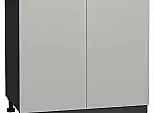 Шкаф нижний с 2-мя дверцами Фьюжн Silky Light Grey Graphite 816*800*480