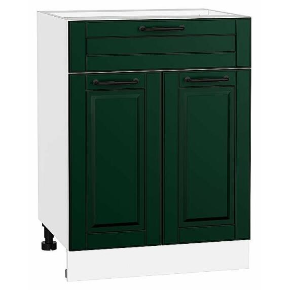 Шкаф нижний с 2-мя дверцами и ящиком Дублин Special Green/Белый 816*600*478