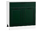 Шкаф нижний с 2-мя дверцами и ящиком Дублин Special Green/Белый 816*800*478
