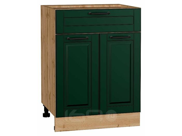 Шкаф нижний с 2-мя дверцами и ящиком Дублин Special Green/Дуб Вотан 816*600*478