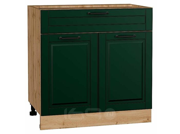 Шкаф нижний с 2-мя дверцами и ящиком Дублин Special Green/Дуб Вотан 816*800*478