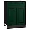 Шкаф нижний с 2-мя дверцами и ящиком Дублин Special Green/Graphite 816*600*478