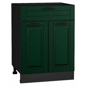 Шкаф нижний с 2-мя дверцами и ящиком Дублин Special Green/Graphite 816*600*478