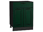 Шкаф нижний с 2-мя дверцами и ящиком Дублин Special Green/Graphite 816*600*478