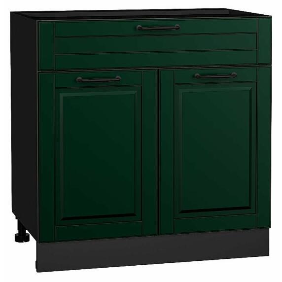 Шкаф нижний с 2-мя дверцами и ящиком Дублин Special Green/Graphite 816*800*478