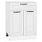 Шкаф нижний с 2-мя дверцами и ящиком Дублин Special White/Белый 816*600*478