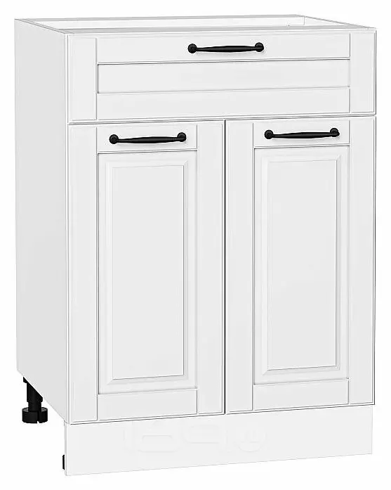 Шкаф нижний с 2-мя дверцами и ящиком Дублин Special White/Белый 816*600*478