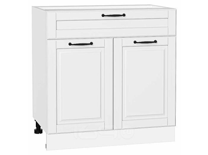 Шкаф нижний с 2-мя дверцами и ящиком Дублин Special White/Белый 816*800*478