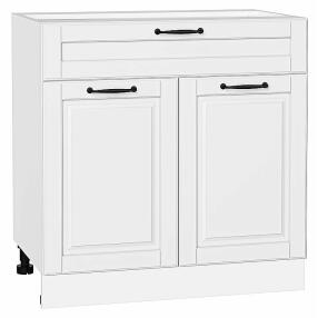 Шкаф нижний с 2-мя дверцами и ящиком Дублин Special White/Белый 816*800*478