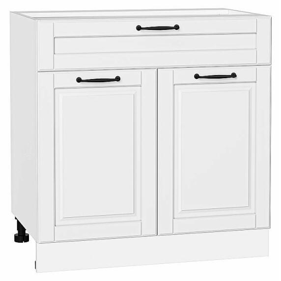 Шкаф нижний с 2-мя дверцами и ящиком Дублин Special White/Белый 816*800*478