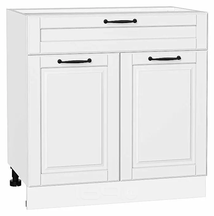 Шкаф нижний с 2-мя дверцами и ящиком Дублин Special White/Белый 816*800*478