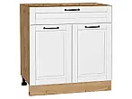 Шкаф нижний с 2-мя дверцами и ящиком Дублин Special White/Дуб Вотан 816*800*478