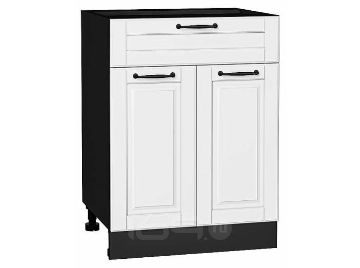 Шкаф нижний с 2-мя дверцами и ящиком Дублин Special White/Graphite 816*600*478