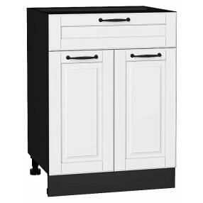 Шкаф нижний с 2-мя дверцами и ящиком Дублин Special White/Graphite 816*600*478