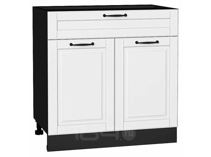 Шкаф нижний с 2-мя дверцами и ящиком Дублин Special White/Graphite 816*800*478
