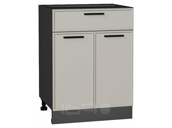 Шкаф нижний с 2-мя дверцами и ящиком Фрейм Grey Silk Graphite 816*600*484