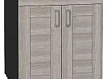 Шкаф нижний с 2-мя дверцами и ящиком Лофт Cappuccino Veralinga/Graphite 816*600*480