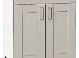 Шкаф нижний с 2-мя дверцами и ящиком Лофт Grey Silk/Белый 816*600*480