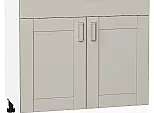 Шкаф нижний с 2-мя дверцами и ящиком Лофт Grey Silk/Белый 816*800*480