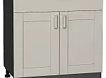 Шкаф нижний с 2-мя дверцами и ящиком Лофт Grey Silk/Graphite 816*800*480