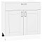 Шкаф нижний с 2-мя дверцами и ящиком Лофт White Silk/Белый 816*800*480 Шкаф нижний с 2-мя дверцами и ящиком Лофт White Silk/Белый 816*800*480